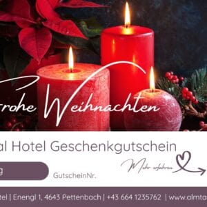 Almtal Hotel Gutschein Frohe Weihnachten