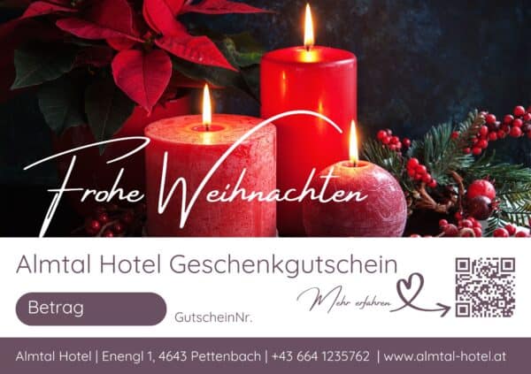 Almtal Hotel Gutschein Frohe Weihnachten